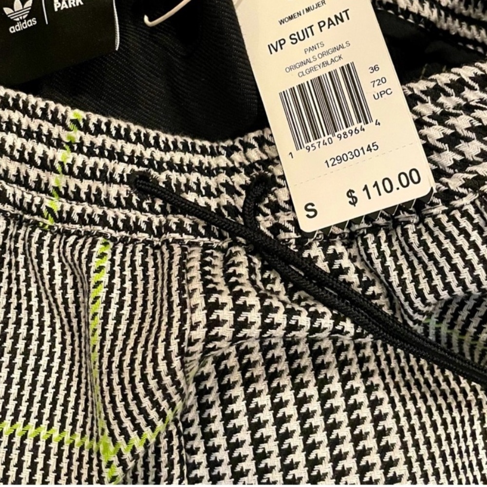 Adidas x Ivy Park Houndstooth Wide Leg Pants - Picture 5 of 5